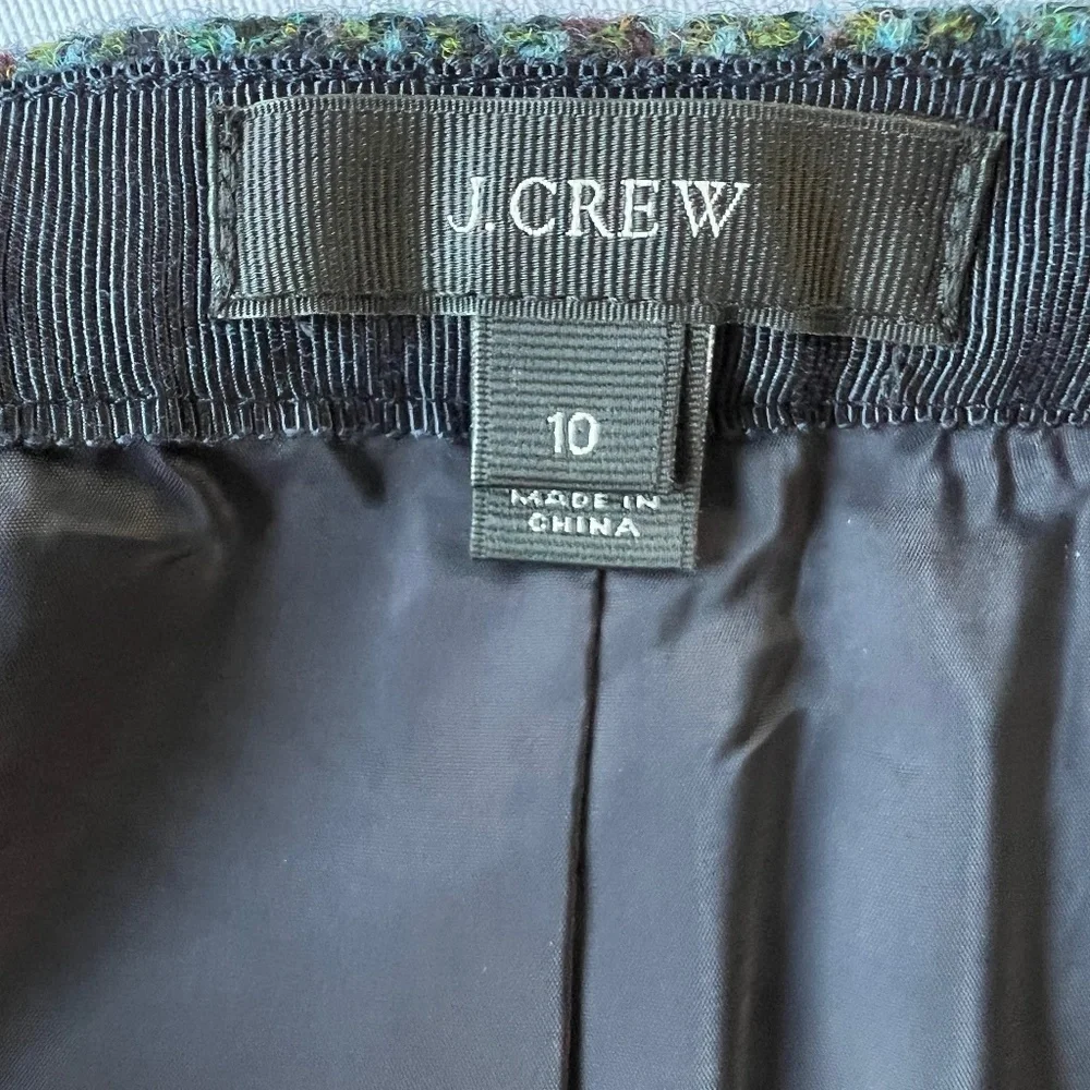 *FIRM PRICE* J. Crew Herringbone Wool Off Center Zipper Midi Pencil Skirt